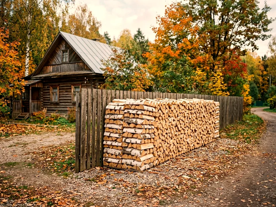 Дуб + укладка в дровник, Лесной, проезд Каминная, 30